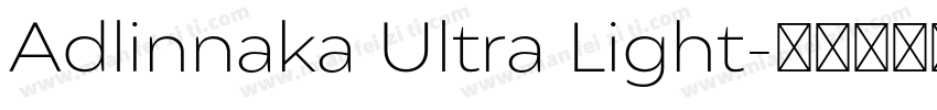 Adlinnaka Ultra Light字体转换